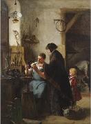 Robert Koehler The Old Sewing Machine oil painting on canvas